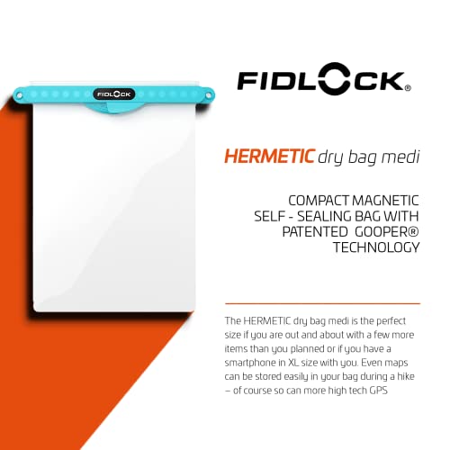 FIDLOCK Hermetic Dry Bag Flexible Magnetic Bag, Medi, Transparent Black - color: Transparent Black, size: Medi