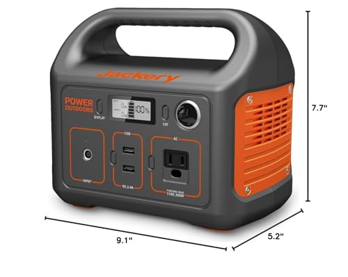 Jackery Portable Power Station Explorer 290, 290Wh Backup Lithium Battery, 110V/200W Pure Sine Wave AC Outlet, Solar Generator (Solar Panel Not Included) for Outdoors Camping Travel(Renewed)