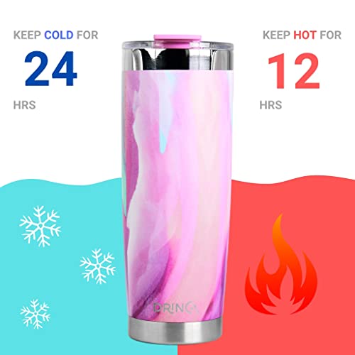 Drinco - 20 oz Stainless Steel Tumbler | Double Walled Vacuum Insulated Mug With Lid, 2 Straws, For Hot & Cold Drinks (20oz Galaxy, 20oz) - color: 20oz Galaxy