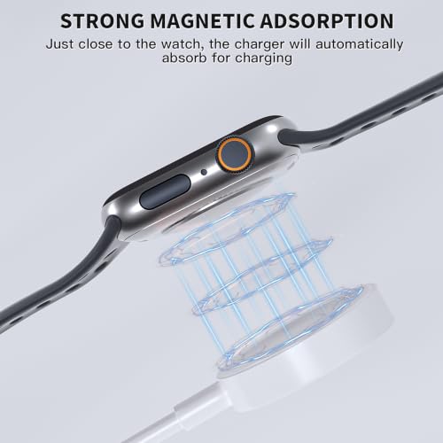 Watch Charger for Apple Watch Charger, 2Pack USB A Short Magnetic Fast Charging Cable Portable Wireless Charging iWatch Charge Cord Compatible with iWatch Series Ultra/SE/11/10/9/8/7/6/5/4/-[1FT/0.3M]