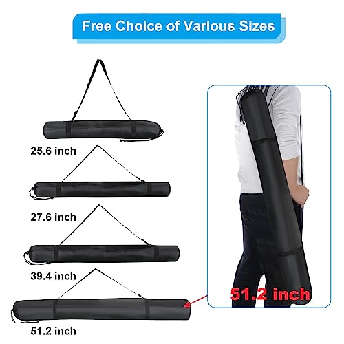 PATIKIL 28 Inch Tripod Monopod Case Bag, Nylon Foldable Tripod Carrying Case Storage Bag with Shoulder Strap for Outdoor Travel Camping, Black - size: 28 Inch