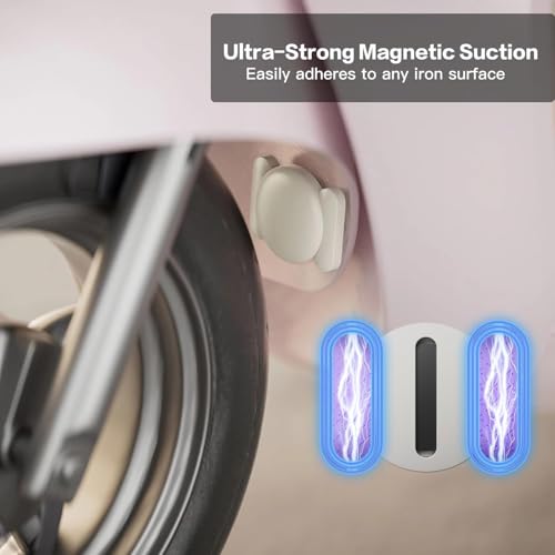GPS Tracking Device,Real Time Vehicles Tracker with Magnetic Waterproof Case,No Monthly Fee Hidden Car GPS Tracker for Car Work with Apple Find My(iOS Only),No Subscription Required (White,2PCS) - color: White,2PCS