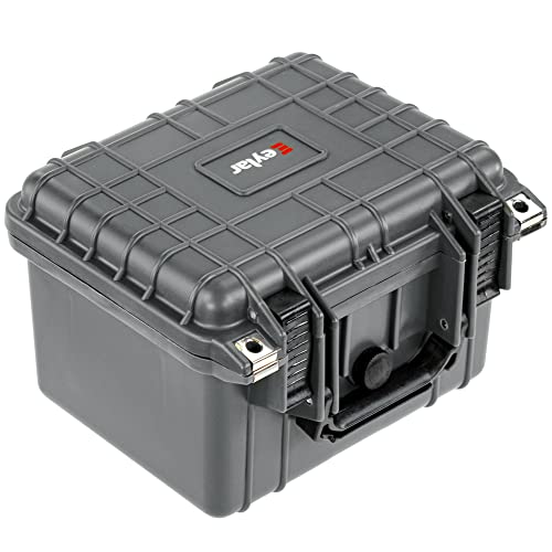Eylar Small 10.62" Deep Gear, Equipment, Hard Camera Case Waterproof with Foam TSA Standards (Gray) - color: Gray