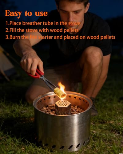 Breather Tube Compatible with Solo Stove Mesa XL ﻿ | Camping Fire Pit Accessories, Outdoor Bonfire Campire Tool, Tabletop Accessories