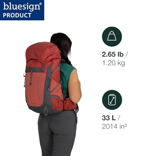 Osprey Tempest 33L Women's Lightweight Hiking Backpack, Blue OS - color: Anchor Blue/Atlas, size: 33L - Standard Fit