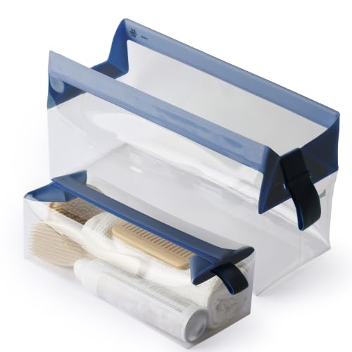 Cadence Parcel - Clear Travel Kit with Zipperless Magnetic Closure - Cove, Extra Large - Durable, Leak-Resistant and TSA Approved Toiletry Bag - Modular Organization - Recycled TPU (4 Qt) - color: Cove, size: Extra Large