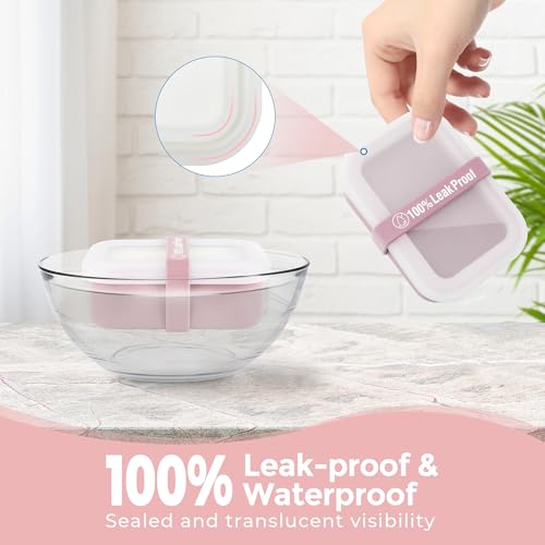 Compact Leakproof Travel Soap Case with Lid & Silicone Strap - Portable Draining Soap Bar Holder for Gym, Bathroom, Camping - Lightweight Silicone Soap Dish Container (Pink) - color: Pink