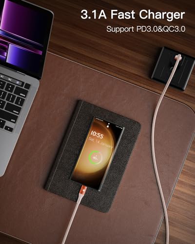 CONMDEX Android Auto USB Cable Short [2ft, 2Pack] 10Gbps, 3A Fast Charging - color: Orange, size: 2ft+2ft, style: 2Pack