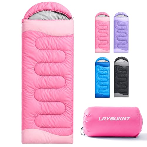 Sleeping Bags for Adults & Kids - Lightweight Camping Sleeping Bag - color: 3lb-Pink