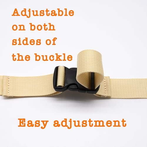 Backpack Chest Strap, Universal Add on Adjustable Sternum Strap, Chest Belt Replacement, with Heavy Duty Quick Release Buckle Clip, for Travel, Hiking, Camping, School - color: Beige