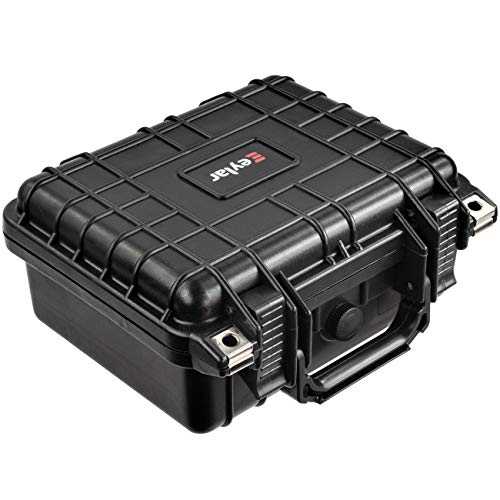 Eylar Small 10.62" Gear, Equipment, Hard Camera Case Waterproof with Foam (Black) TSA Standards - color: Black