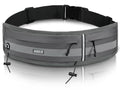 MIER Running Belt for Women & Men, Fanny Pack with Marathon Bib Clip, Gray - color: Gray