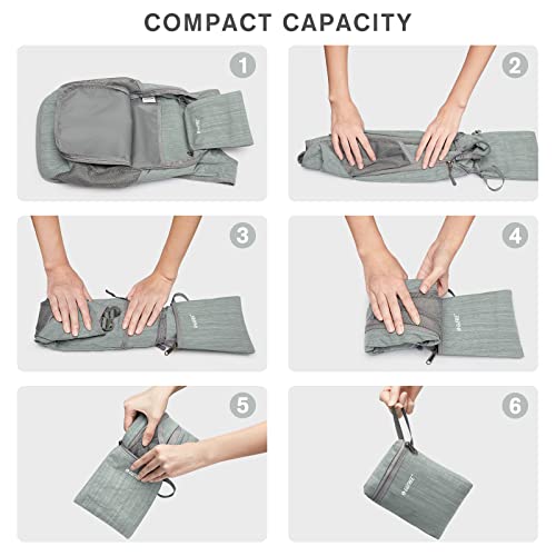 G4Free 10L/15L Hiking Backpack Lightweight Packable Hiking Daypack Small Travel Outdoor Foldable Shoulder Bag - color: Grey, size: 10L