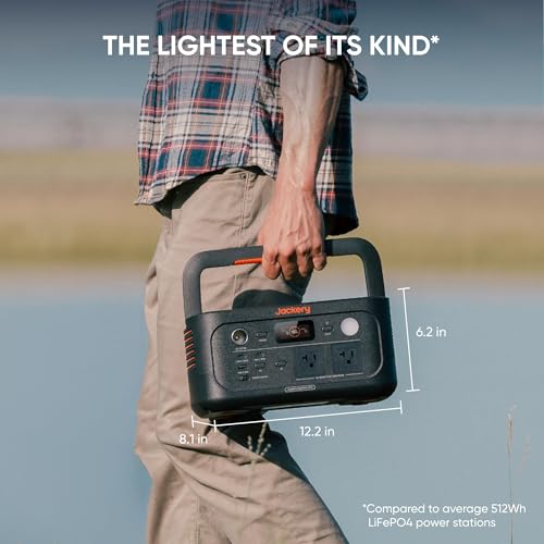 Jackery Explorer 500 v2 and 100W Solar Panel,512Wh,500W AC | LiFePO4 Battery, 1000W Surge, 14 lbs Lightweight, AC Cable Included, Solar Generator - style: Explorer 500v2 + 100W Solar Panel
