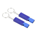 PATIKIL Emergency Whistle with Keychain, Bling Safety Survival Whistles Rescue Signaling Loud - color: Navy Blue