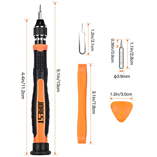 JOREST 24Pcs Small Precision Screwdriver Set with Torx T5 T6 T8 T9, Y00, P5 | Mini Repair Tool Kit for Macbook, Computer, Laptop, iPhone, PS4 PS5, Xbox, Switch, Eyeglasses, Watch, RC, Ring Doorbell - style: 24 in 1