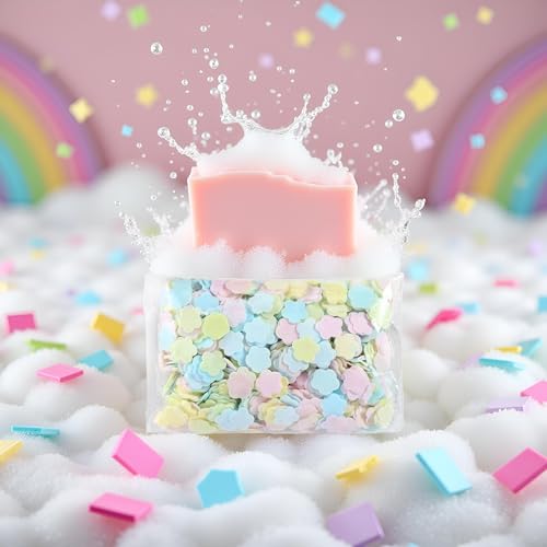 1000 Sheets Colorful Portable Disposable Paper Soap Portable Travel Hiking Washing Hand Bath Toiletry Paper Soap Sheets Confetti Gentle Papers for Women Fragrance