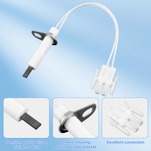 Furnace Ignitor Replacement, Hot Surface Igniter for Gas Furnace Igniters Upgraded Heater Direct Replacement Part Compatible with Goodman 0130F00008 and 0130F00008S