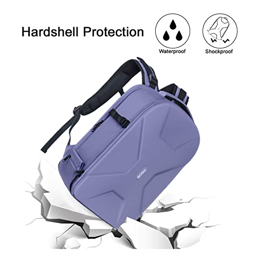MOSISO Camera Backpack, DSLR/SLR/Mirrorless Photography Camera Bag - color: Lavender Gray