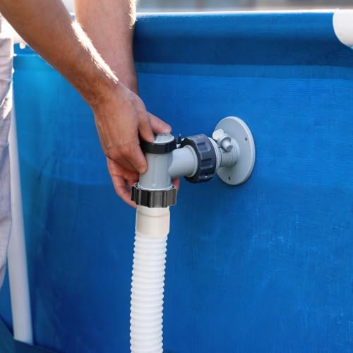 2 Pack 1.5" 6 Ft EVA Pool Hoses with Hose Adapter Type B 1.25" to 1.5" Conversion for Above Ground Pools 1 1/2 Professional Pump Hoses Heavy Duty Filter Connect Hose for Saltwater System (White) - color: White-transparent
