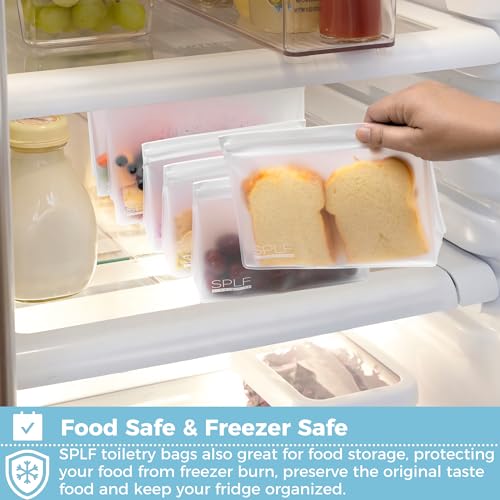 SPLF 4 Pack Leakproof Clear Toiletry bags, TSA Approved Quart Zipper Bags | BPA Free Travel Makeup Cosmetic Bags for Women Men, Carry on Airport Airline Compliant Bags - size: 2 Large 2 Medium