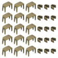 uxcell #3 Zipper Slider Retainers Kit, 20Pcs Bottom Stops & 40Pcs Top Stops for Bags Coats Jackets Closed-end Zippers Replacing, Bronze - color: Bronze, size: #3