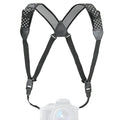 USA Gear DSLR Camera Strap Chest Harness with Quick Release Buckles, Polka Dot Neoprene Pattern and Accessory Pockets - Compatible with Canon, Nikon, Sony Point and Shoot and Mirrorless Cameras - color: Polka Dot