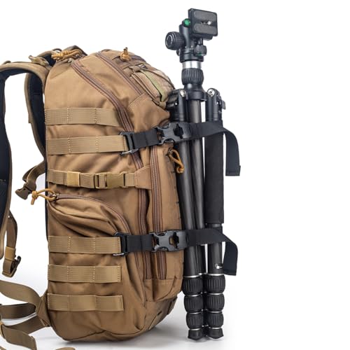 MOLLE Tactical Straps for Backpack - Adjustable 7.5-22 inch Compression Tie Down Straps for Gear, Rucksack, Tripod and Sleeping Bag - Heavy Duty 1000D Nylon (Army Green, 4-Pack) - size: 4-Pack, style: Army Green