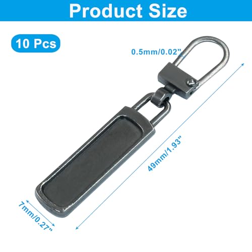 PHITUODA Bronze Luggage Zipper Pull Replacement, 10 PCS | Detachable Metal, Zipper Pull Tab Repair Kit, For Clothing Jacket Coat Jeans, For Luggage Suitcase Purse Handbag - style: Bronze