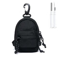 Mini Backpack Case for AirPods 4 2024 AirPods Pro 3,Purse Coin Wallet Keychain Pouch with Detachable Adjustable Long Lanyard & Lock, Multi-Functional Cable Organizer Travel Pouch for Women - color: Black Backpack