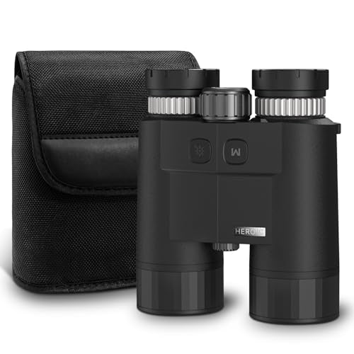 10x42 Laser Rangefinder Binoculars for Hunting – 2286 Yds ACD/Los, Scan Mode, ±1m Accuracy, Red OLED, HD Optics (Deer 1189 Yds) - size: Heroic-10X42