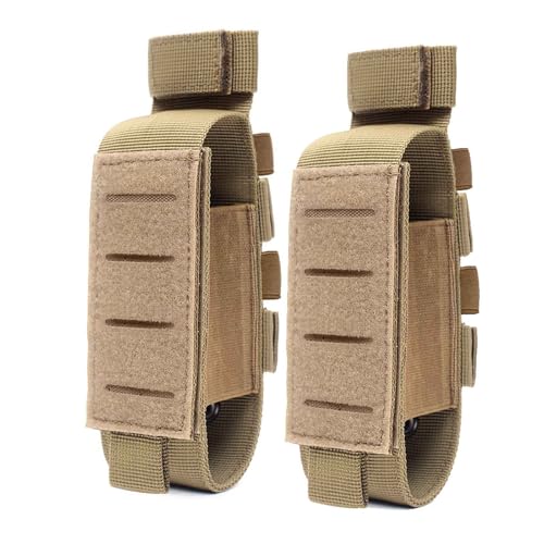 Upgrade Laser Cut 1000D Molle Torniquet Pouch, Tactical Medical Tourniquet Pouch Holster - color: 2PCS-TAN