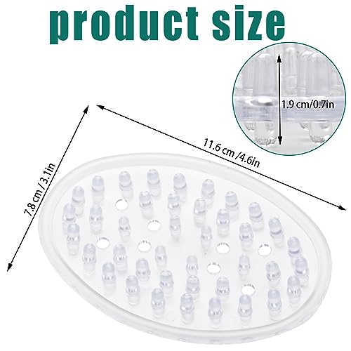 2 Pieces Plastic Soap Dish Clear Bar Holder Tray Self Draining Soap Saver with Holes Soap Container for Bathroom Counter, Kitchen