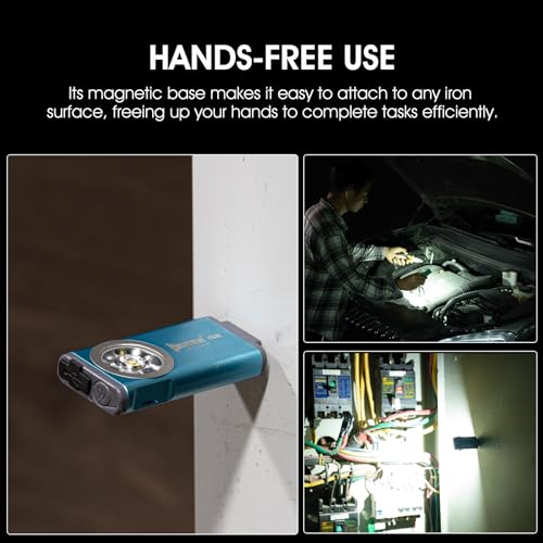 WUBEN G2 LED Mini Flashlights, 500 Lumens Small EDC Flashlight Keychain, 5 Modes Rechargable Handheld Pocket Torch with High Lumens for Camping, Outdoor, Emergency, Everyday Flashlights(Blue) - color: Blue