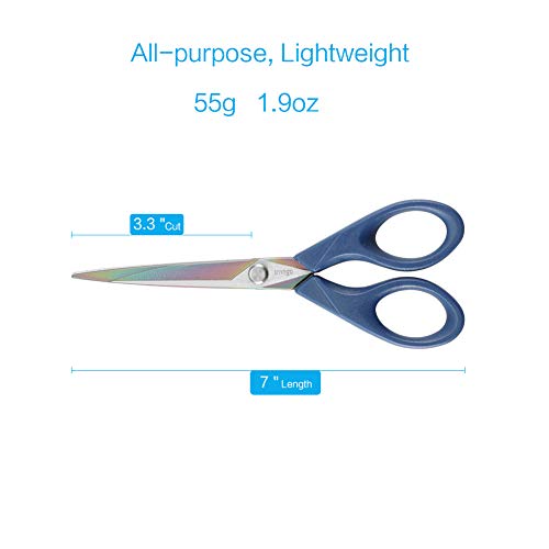 LIVINGO Titanium Scissors 7" All Purpose Shears 2 Pack