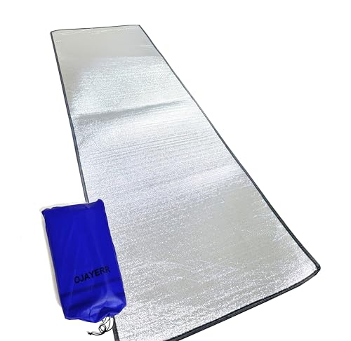 Camping Mat Insulated Sleeping Pad 78" x 39" Tent Floor Thermal Blanket | Reflecting Heat keep sleeping warm, Material Aluminum Foil and Foam, waterproof, ultralight, easy foldable, easy cleaning