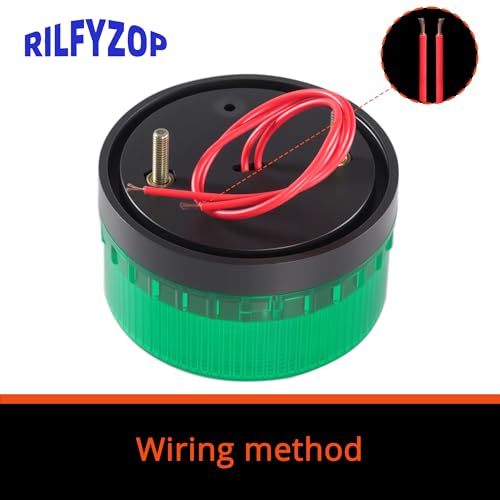 Industrial Round Beeper Warning Light D-5061-J Green AC 110V-120V 75dB Flashing - color: Green Flashing, style: 110V