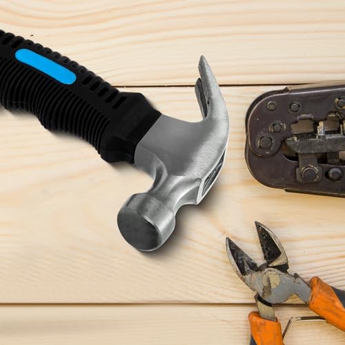 Claw Hammer Small Hammer 8oz Camping Hammer Comfortable Hammers Tools Stubby Hammer with Anti-Slip Handle for Women DIY Craft Industry Indoor Outdoor Using - size: Approx 8 ounce