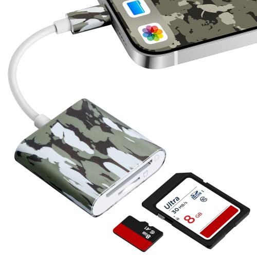 Trail Camera Viewer, Game Camera SD Card Reader for Hunters to View Images and Videos for iPhone 6S, SE, 7, 8, X, 11, 12, 13, 14 Series - style: For iPhone 14 or earlier
