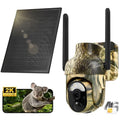 4G LTE Cellular Trail Camera, Built-in SIM Card, Solar Powered Game Camera | 2K Night Vision, No WiFi Needed, 360° Live Streaming, Motion Activated, Remote Access, for Wildlife&Hunting, IP65 Waterproof