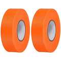 Flagging Tape 1" x147', 2 Pack PVC Non-Adhesive Neon Marking Tape for Tree Survey Boundaries Outdoor Trail, Orange