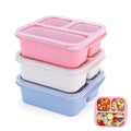 Rinwoc Bento Box [Portion Size], 3 Pack Snack Containers with 3 Compartments for Meal Prep & On-the-Go [School, Travel], Lunchable Container Reusable and BPA-Free - size: Small