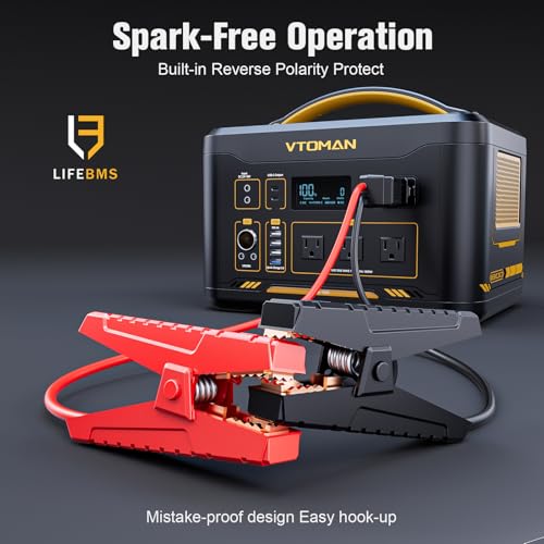 VTOMAN Jump 1800 Portable Power Station &12V Car Jump Starter - style: JP1800+Jumper Cables