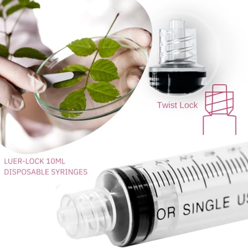 ONE-CARE 10ml (10cc) Luer Lock Syringe, Sterile, Blister-Packed, 100/bx | High-Transparency Barrel, Precise Graduation for Accurate Dosing, Silicone-Lubricated Smooth Plunger Movement, Safe Backstop - size: 10ml
