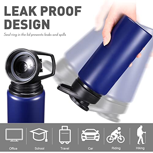 Mimorou 16 Pack Aluminum Water Bottles Bulk,Blue, Black, Red, Gray,20 Oz - color: Blue, Black, Red, Gray, size: 20 oz
