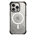 CASETiFY for iPhone 15 Pro Case - Ultra Impact Compatible with MagSafe | Strong Slim | 11.5 ft. 5X Militray Grade Drop Protection | Topography Map | Black - color: Topography Map, size: Iphone 15 Pro (6.1")