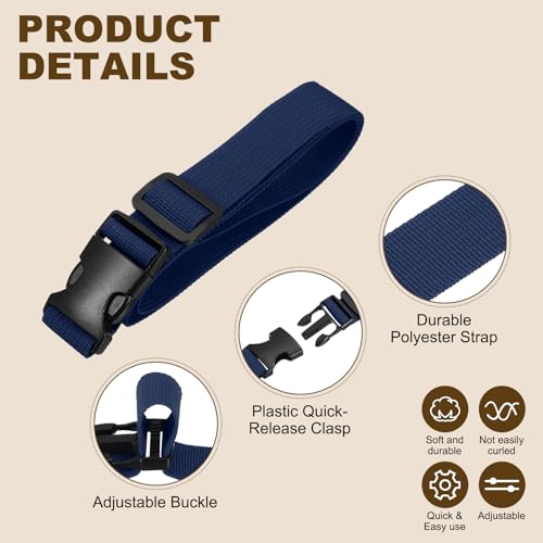 PATIKIL Utility Straps with Quick Release Buckle, (1 Inch x 3 Feet, Dark Blue) (3 Pcs) Adjustable Luggage Polyester Straps Backpack Webbing, Suit for Sleeping Bag/Camping/Hiking - color: Dark Blue, size: 1 Inch x 3 Feet