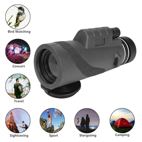 Portable Zoom HD 80x100 Telescope Folding Long Distance Mini Powerful Telescope for Hunting Sports Outdoor Camping Travel ﻿ (Black) - color: Black