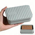 OTHIX Large Leakproof Travel Soap Case for 10 oz Bar Soap, Silicone Soap Container Compatible with Duke Cannon & Dr. Squatch Style Big Bars, Tight-Seal Soap Box for Gym, Camping, Bathroom (Gray) - color: Gray