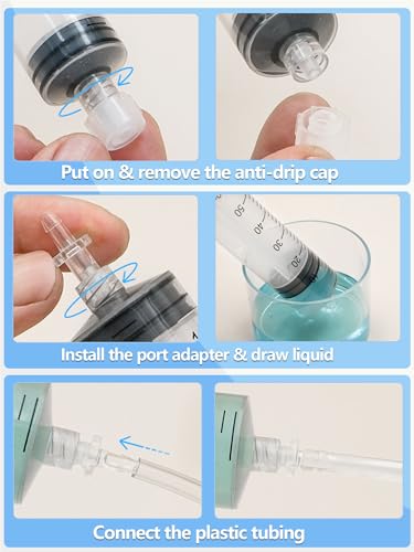 4Pack 30ml Plastic Syringe with 39in Tubing, 4 Sets 3.2mm Luer Adapters, Clear Dispensing Syringe for Oil Extraction, Plant Watering, Hobby Crafts, Liquid Transfer Fluid Pump Tool - size: 30 ML